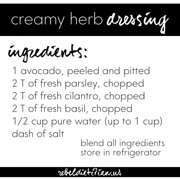 Creamy Herb Salad Dressing (Vegan)