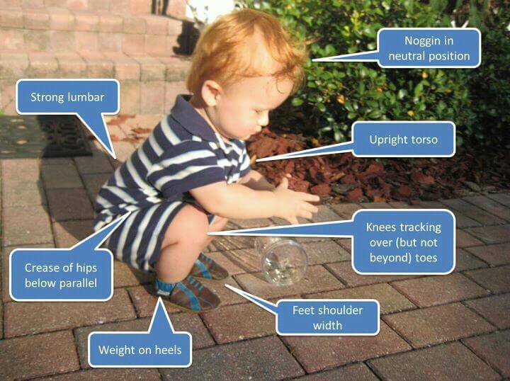 Baby With Good Squat Form - Learn from a Pro!